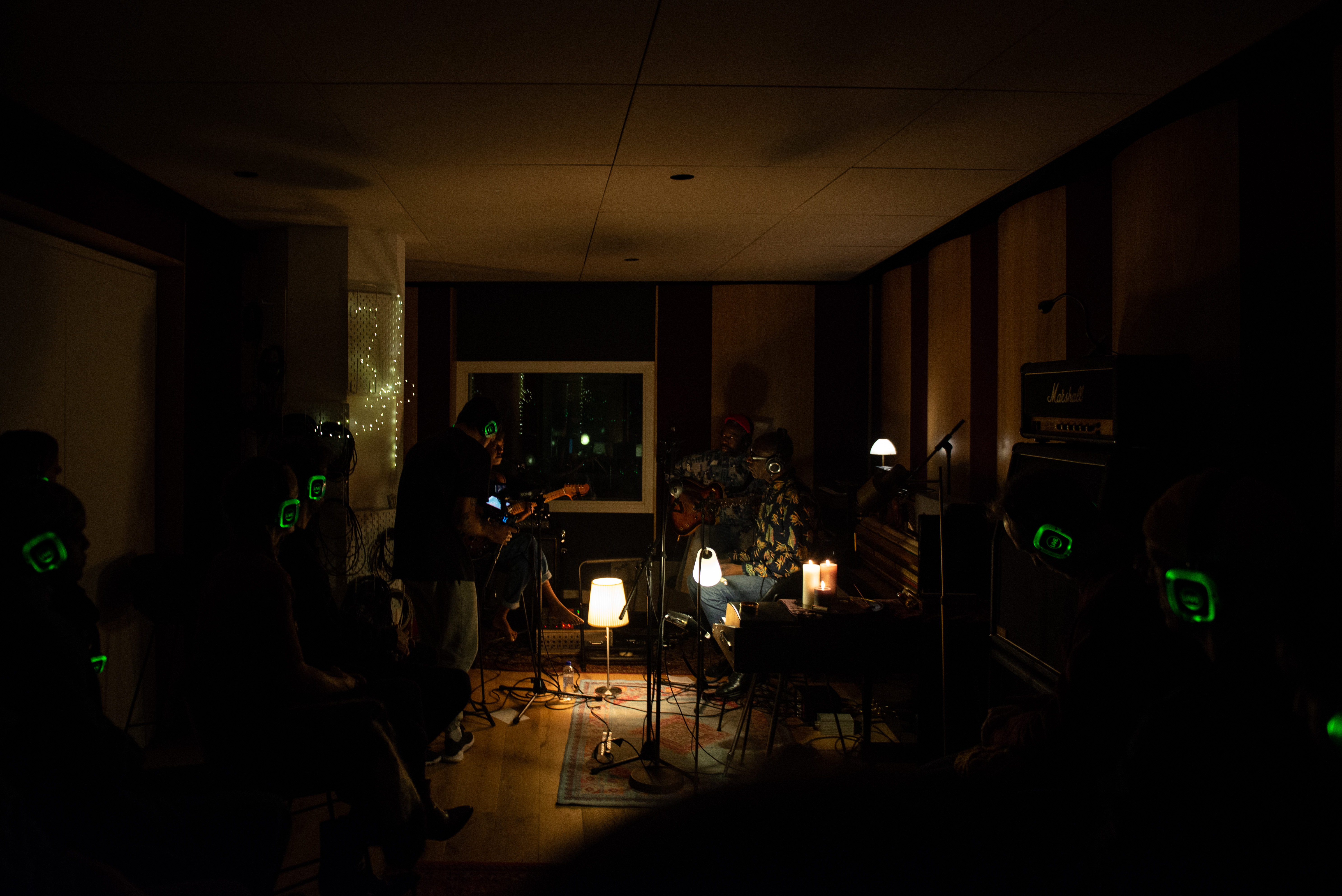 Supreme Chops musicians recording at Flowriders Studio